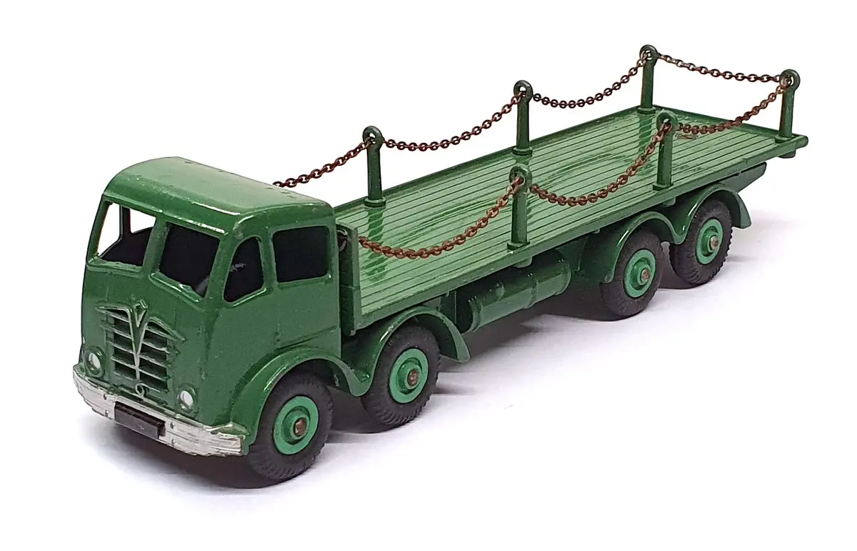 Dinky Supertoys Original Diecast 905 - Foden Flat Truck With Chains - Green 1