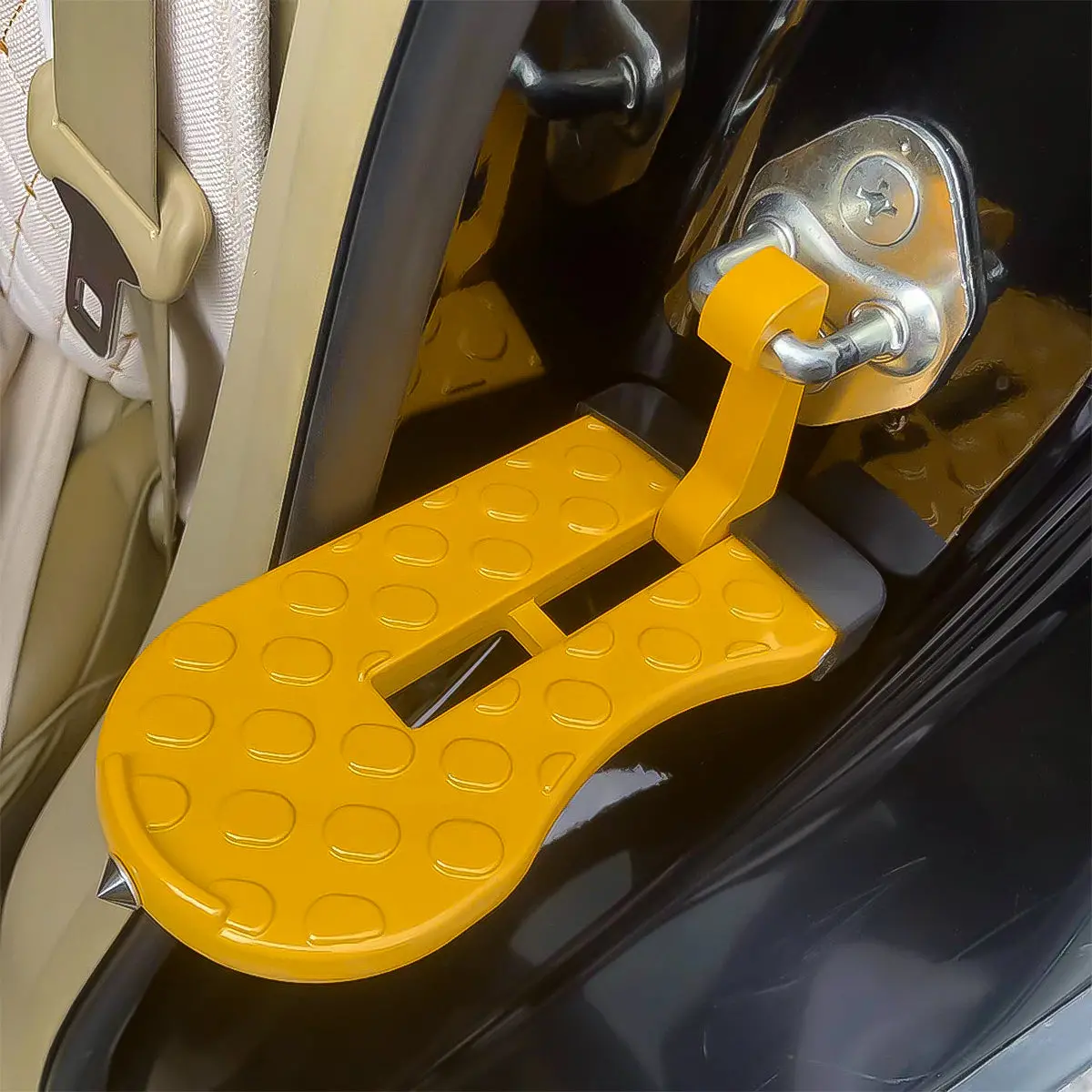 Foldable Car Door Step With Safety Hammer For All Cars 1