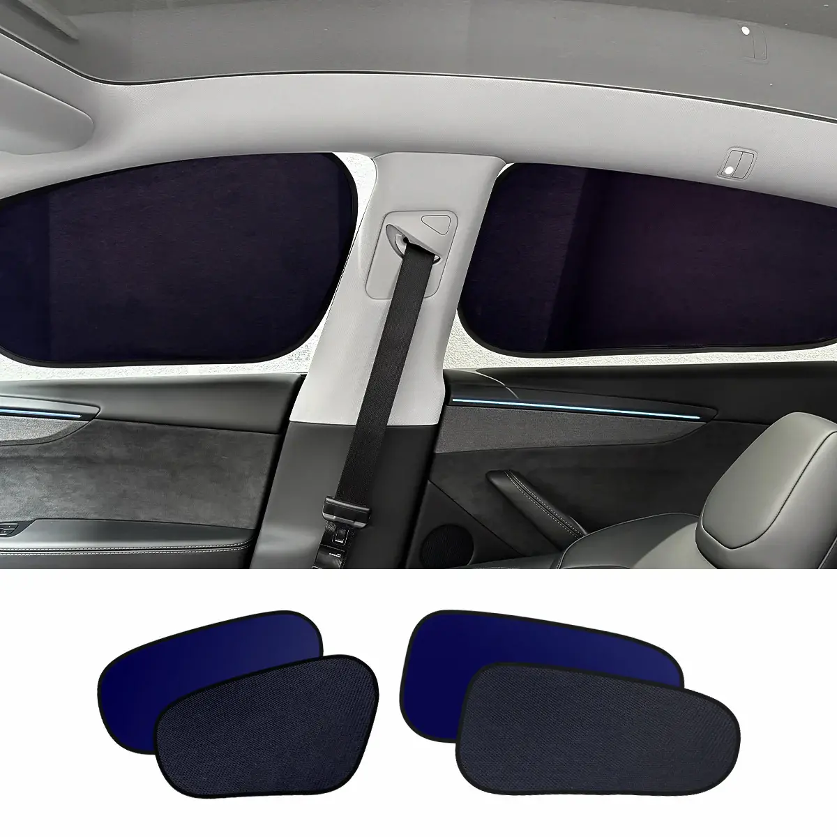 Static Cling Mesh Insulated Side Window Sunshade For Tesla Model 3/Y 6