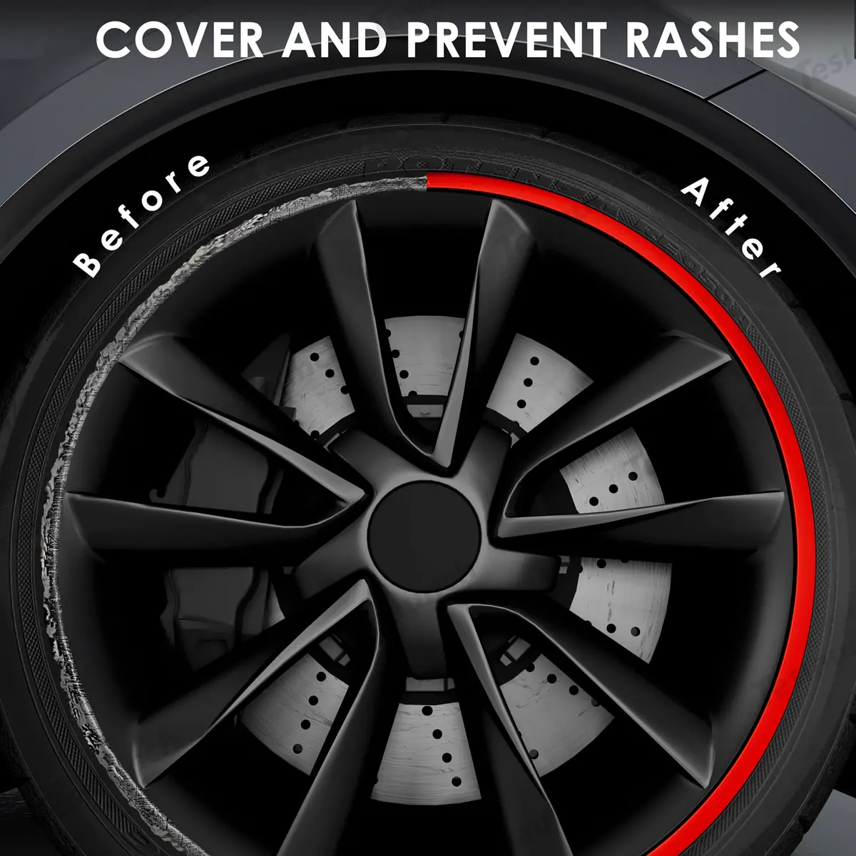 Aluminum Alloy Wheel Rim Protector- Fits All Cars (5Pcs) 2
