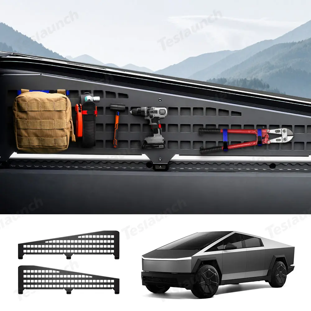 Truck Bed L-Track Molle Panels For Tesla Cybertruck 3