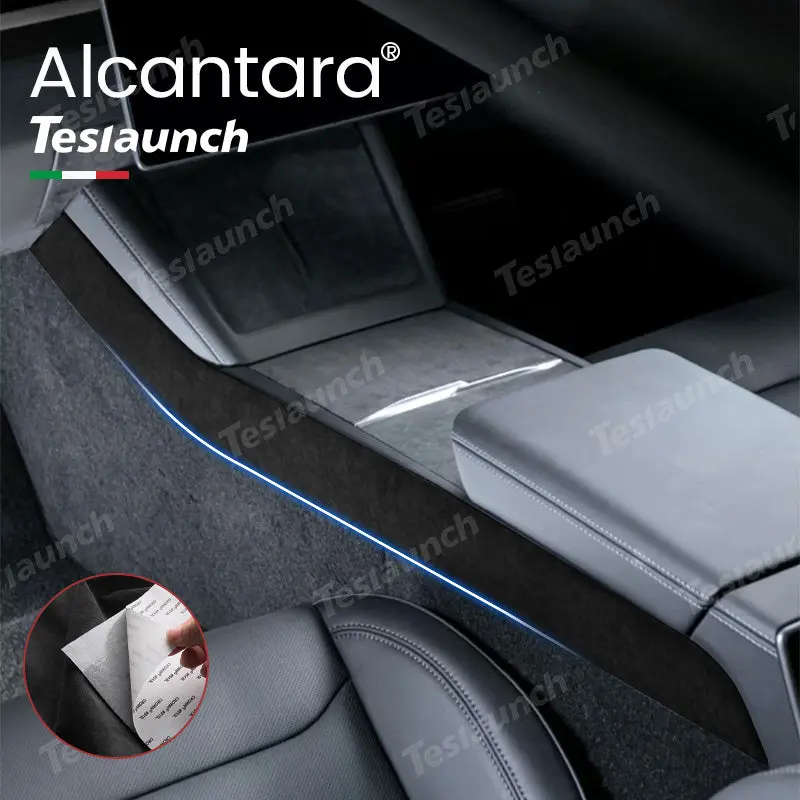 Alcantara Center Console Side Trim Sticker Cover For 2024+ Model 3 Highland (2 Pcs) 1