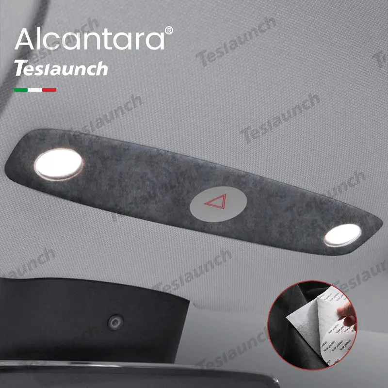 Alcantara Front Reading Light Cover Sticker For 2024+ Model 3 Highland 1