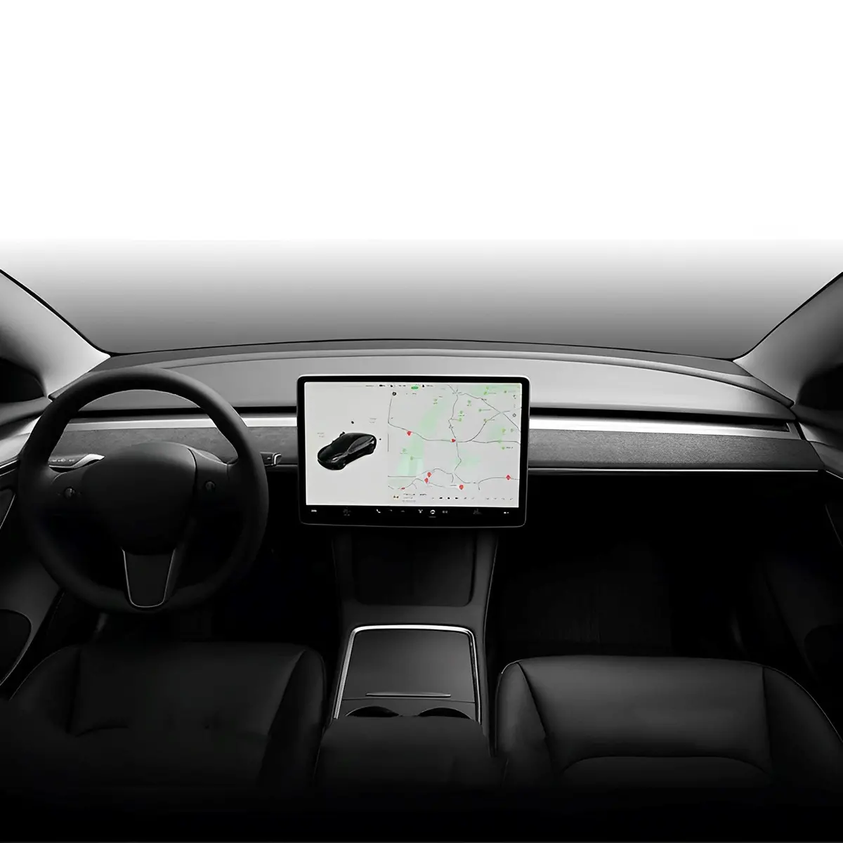 Alcantara Dashboard Cover For Tesla Model 3/Y (2017-2023) 2