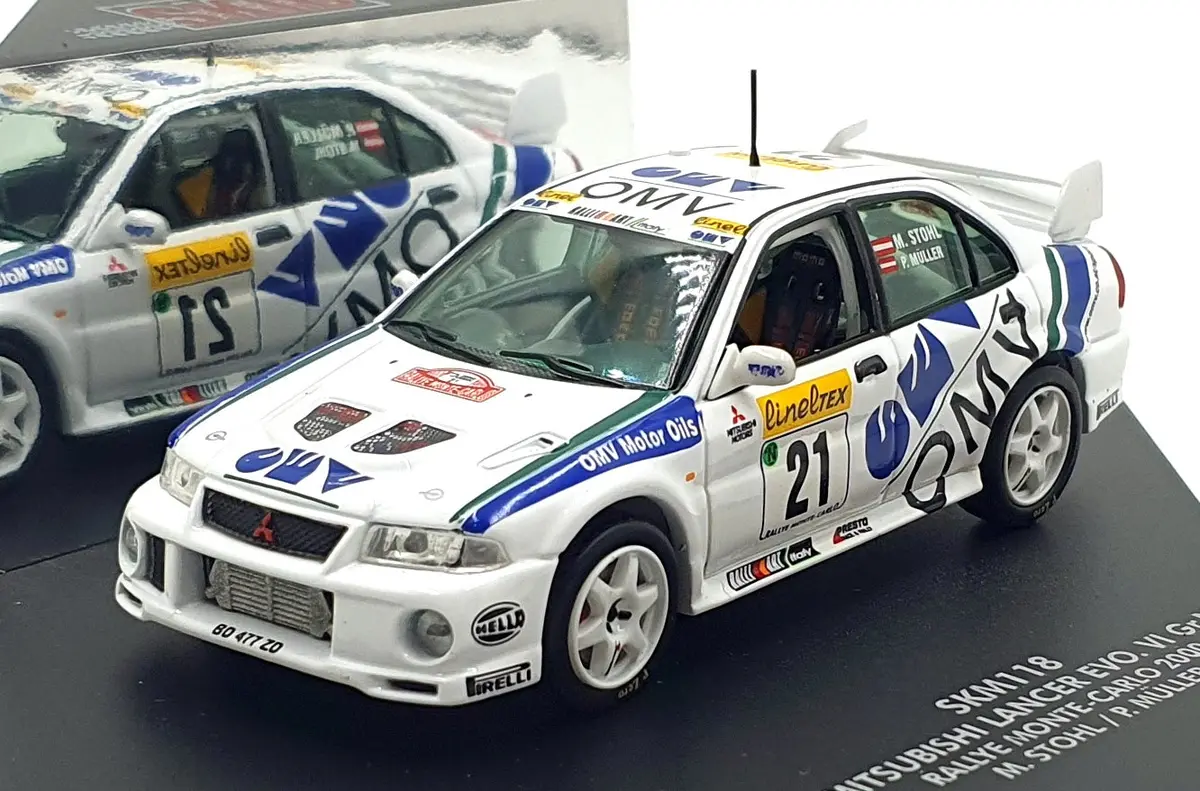 Skid 1/43 Scale Skm118 - Mitsubishi Lancer Evo. Vi Gr.N #21 Mc Rally 2000 1