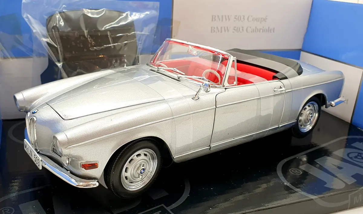 Jadi 1/18 Scale Diecast Jm-98042 - Bmw 503 Cabriolet 1956 - Silver 1
