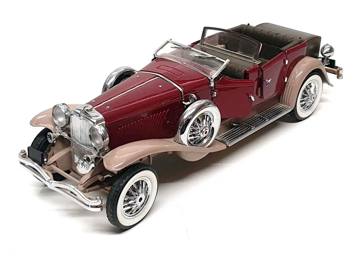 Franklin Mint 1/24 Scale 150326N - 1930 Duesenberg J Derham Tourster - Maroon 1