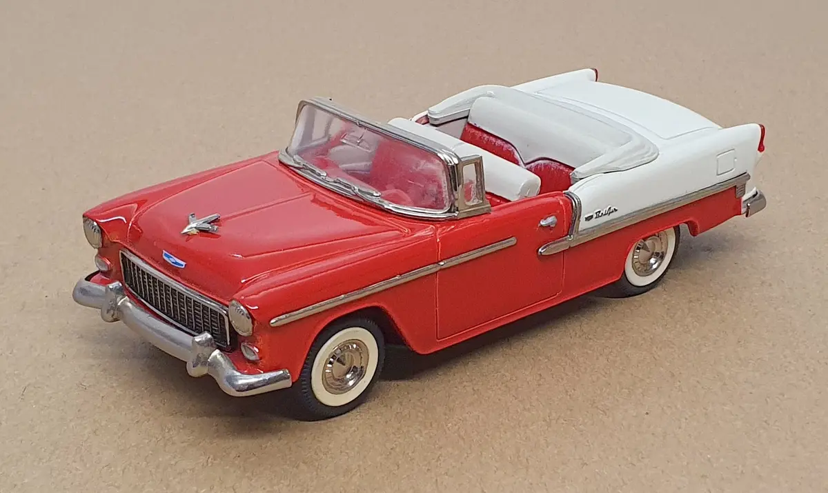 Collector's Classics 1/43 Scale 2109 - 1955 Chevrolet Top Down - Red/Ivory 1