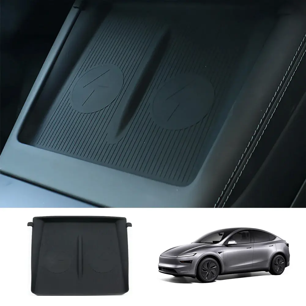 Anti-Slip Silicone Wireless Charging Pad For Tesla Model Y Juniper 2025+ 1