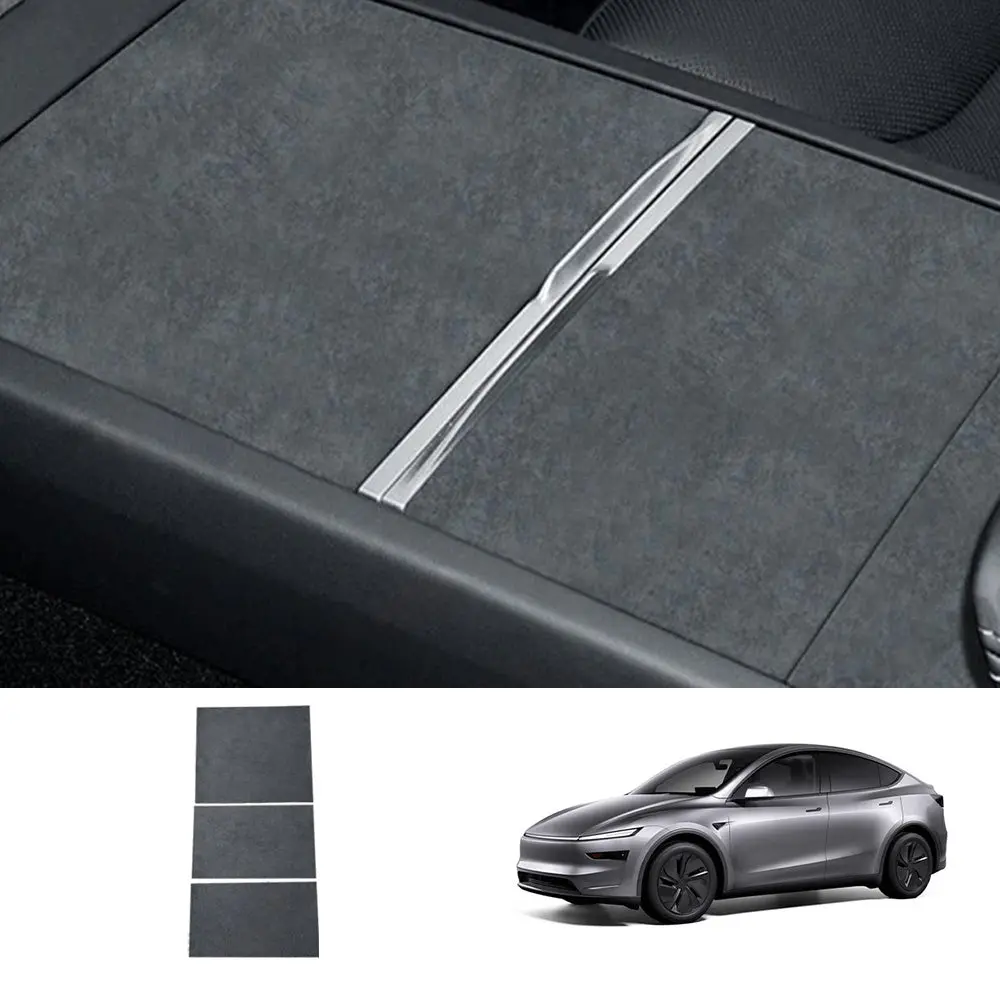 Alcantara Center Console Sticker Cover For Tesla Model Y Juniper 2025+ 1