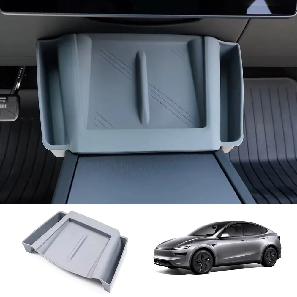 Central Control Wireless Charging Silicone Pad Storage Box For Tesla Model Y Juniper 2025+ 1