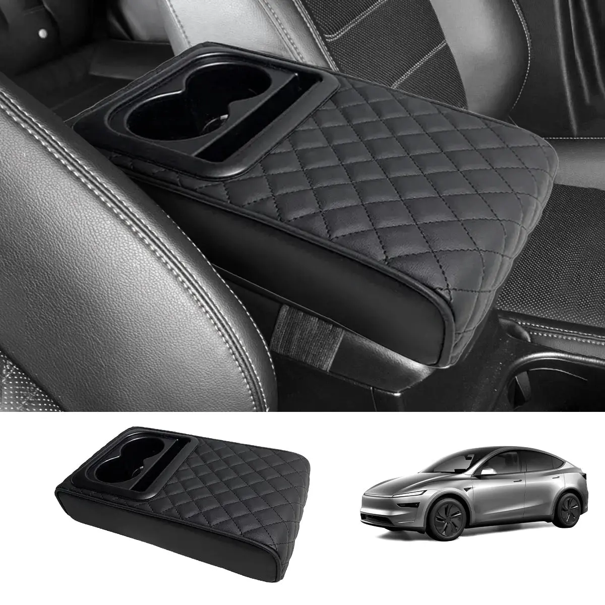 Center Console Armrest Heightening Cushion – Comfortable Support For Tesla Model 3/Y/S/X/Ct 1