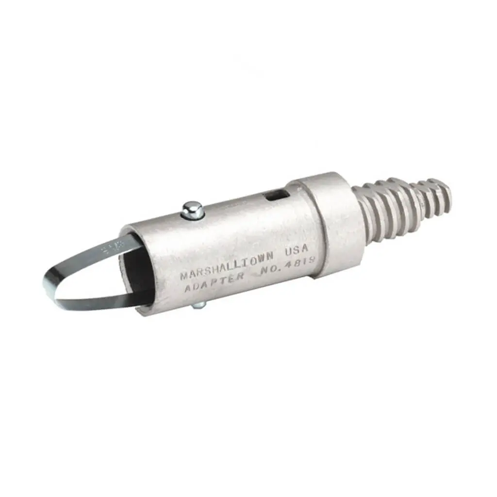 Marshalltown 14819 1-3/8 In. And 1-3/4 In. Aluminum Push Button Male Threaded Bull Float Handle Adapter 1