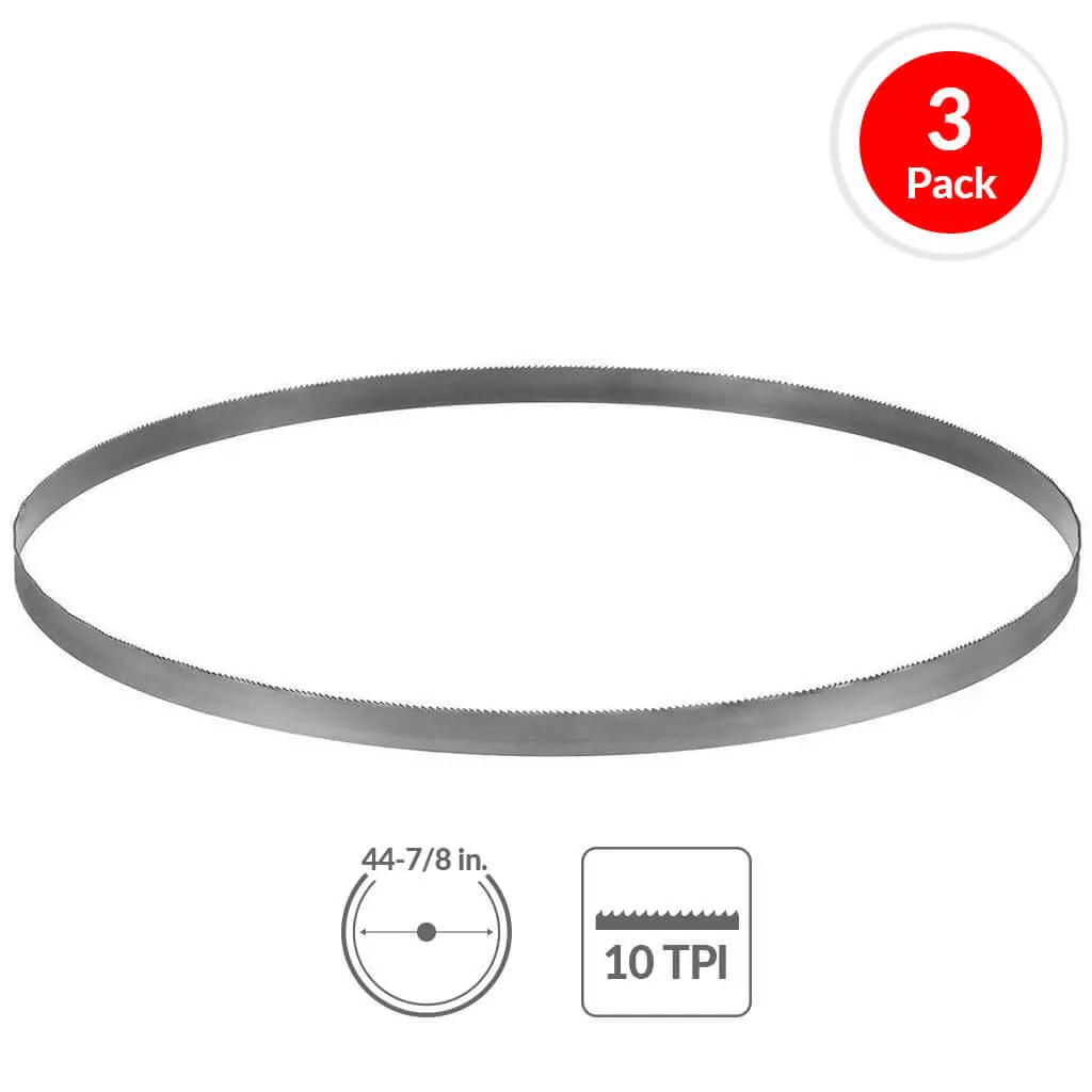 Milwaukee 48-39-0501 44-7/8 In. 10 Tpi Thick Metal Band Saw Blade (3-Pack) 1