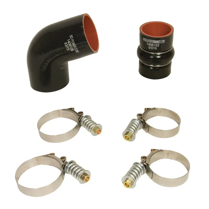 Intercooler Hose And Clamp Kit 2006-2010 Chevy Duramax Driver's Side 6.6L Silverado/Sierra 2500/3500 Bd Diesel 1
