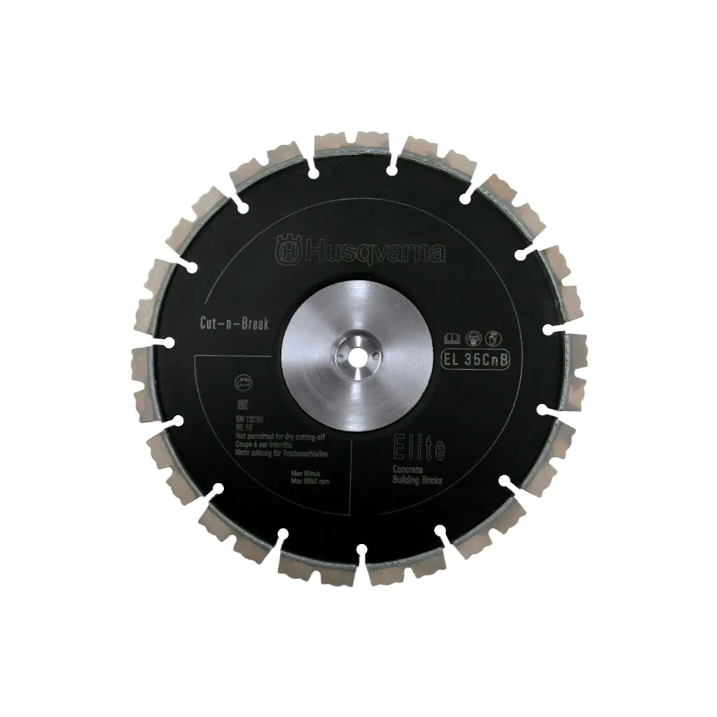 Husqvarna 597808001 9 In. Diamond Grit Segmented Cut-N-Break Wet Concrete Cutting Saw Blade Set For The Husqvarna K760 & K3000 Power Cutters (2-Pack) 1