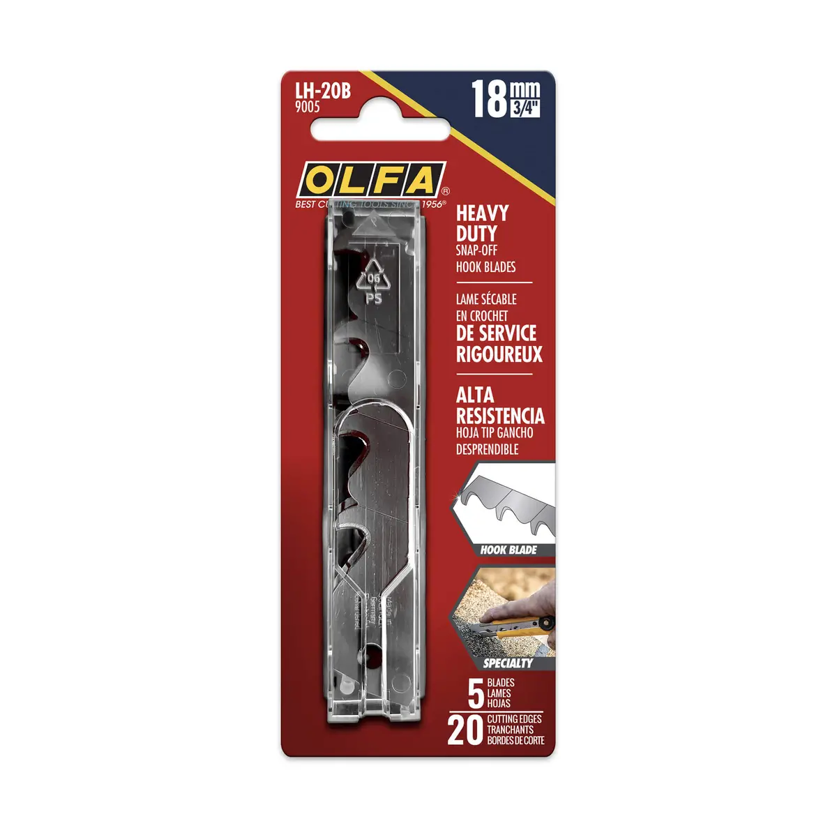 Olfa Snap-Off Hook Blades 18Mm 5 Pack 1
