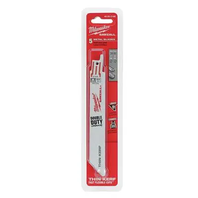 Milwaukee 48-00-5186 6 In. 24 Tpi Sawzall Standard Metal Reciprocating Saw Blade (5-Pack) 1