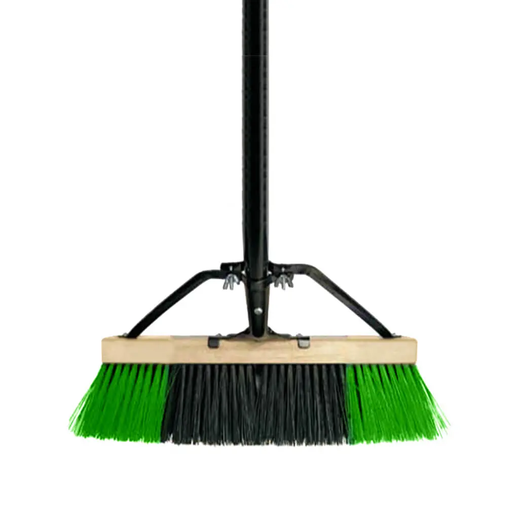 M2 Ryno 18 In. Green And Black Stiff Push Broom 1