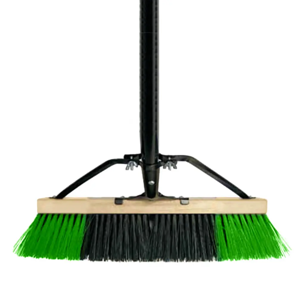 M2 Ryno 24 In. Green And Black Stiff Push Broom 1