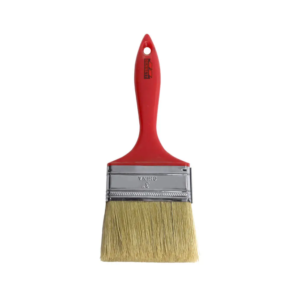 Bennett B75 3 In. Red Handle General Purpose Polyester Bristle Paint Brush 1