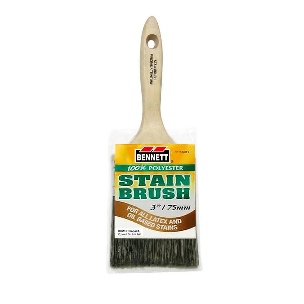 Bennett Bnt75 3 In. Polyester Bristle Straight Paint Stain Brush 1
