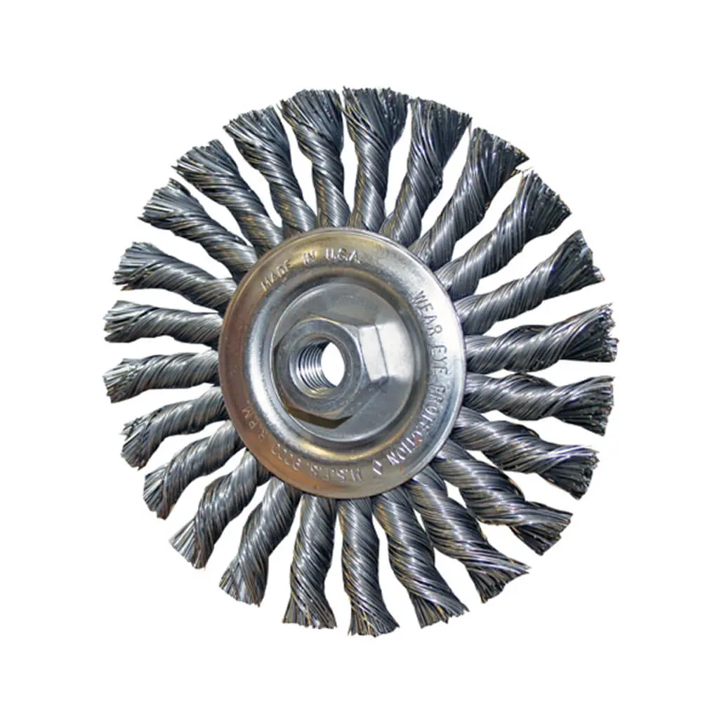 Sait 06460 4 In. X 0.020 In. X 5/8-11 In. Twisted Knot And Crimped Wire Wheel 1