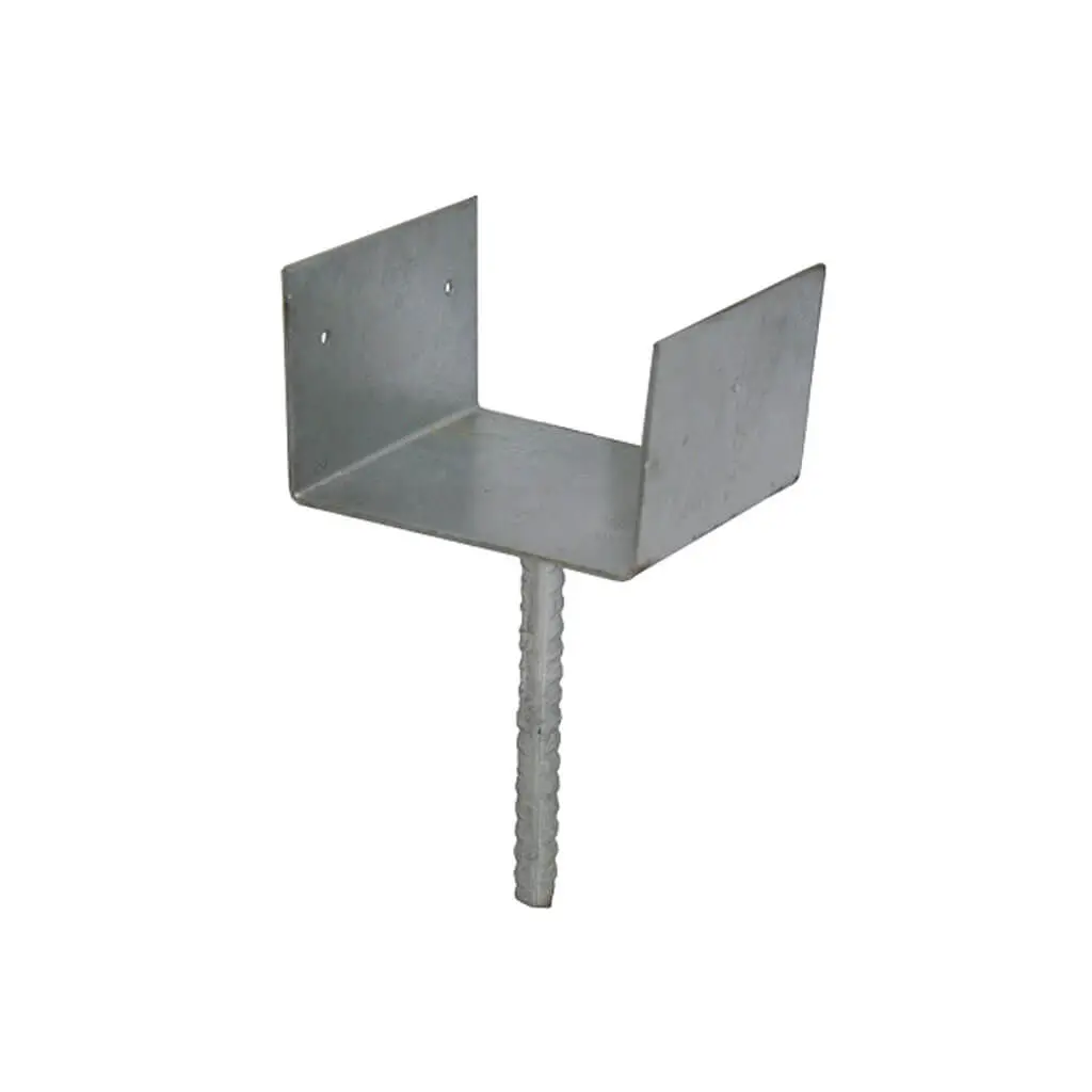 Duradrive 4 In. X 4 In. Hot Dipped Galvanized Elevated Post Base Carport Bracket With Stem 1