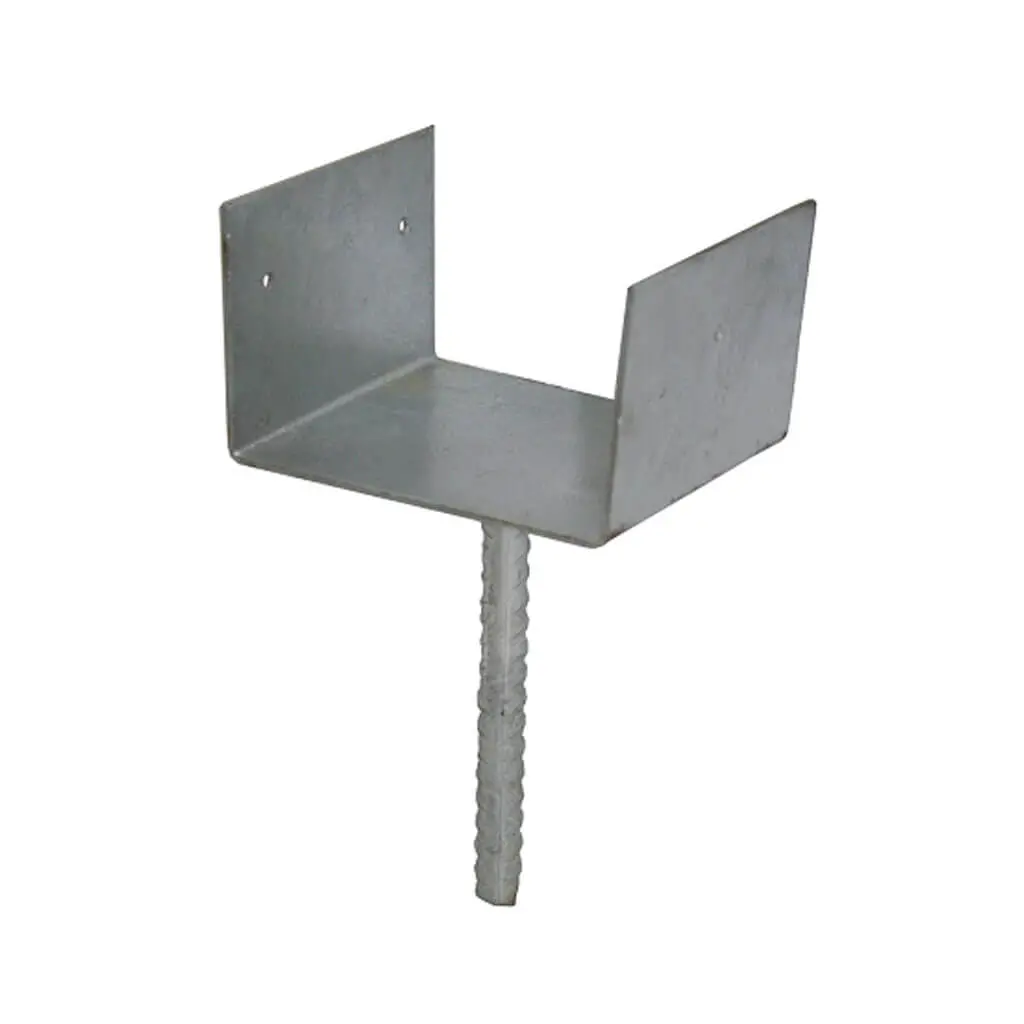 Duradrive 6 In. X 6 In. Hot Dipped Galvanized Elevated Post Base Carport Bracket With Stem 1