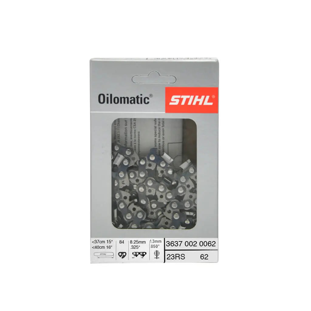 Stihl 3637 002 0062/23Rsp62e 0.325 In. X 0.050-Gauge 62 Drive Links Chainsaw Chain 1