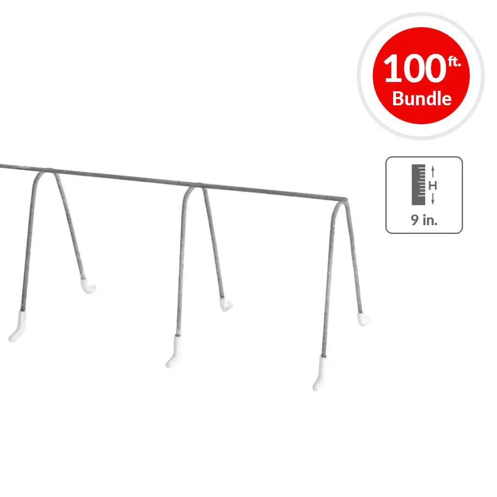 Duradrive 9 In. White Dipped Ends Continuous High Rebar Chair (100 Ft. Per Bundle) 1