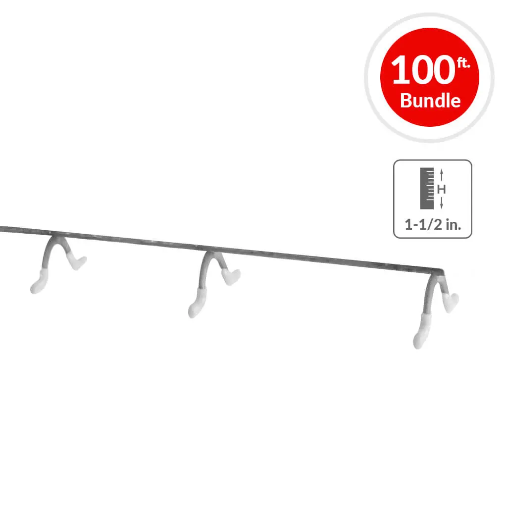 Duradrive 1-1/2 In. White Dipped Ends Continuous Slab Bolster Rebar Chair (100 Ft. Per Bundle) 1