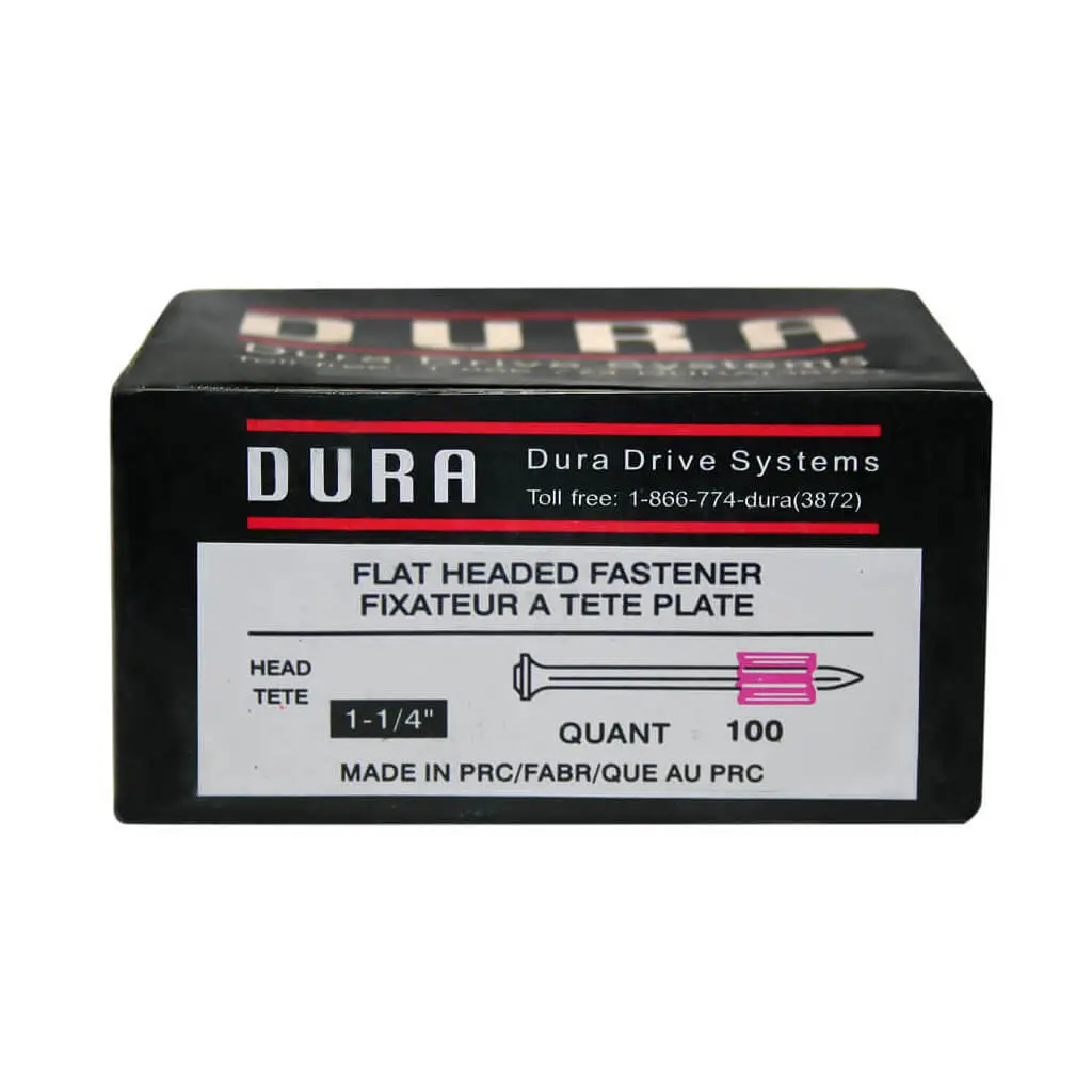 Duradrive 1-1/4 In X 0.3 In Bright Flat Head Fluted Drive Pins 1