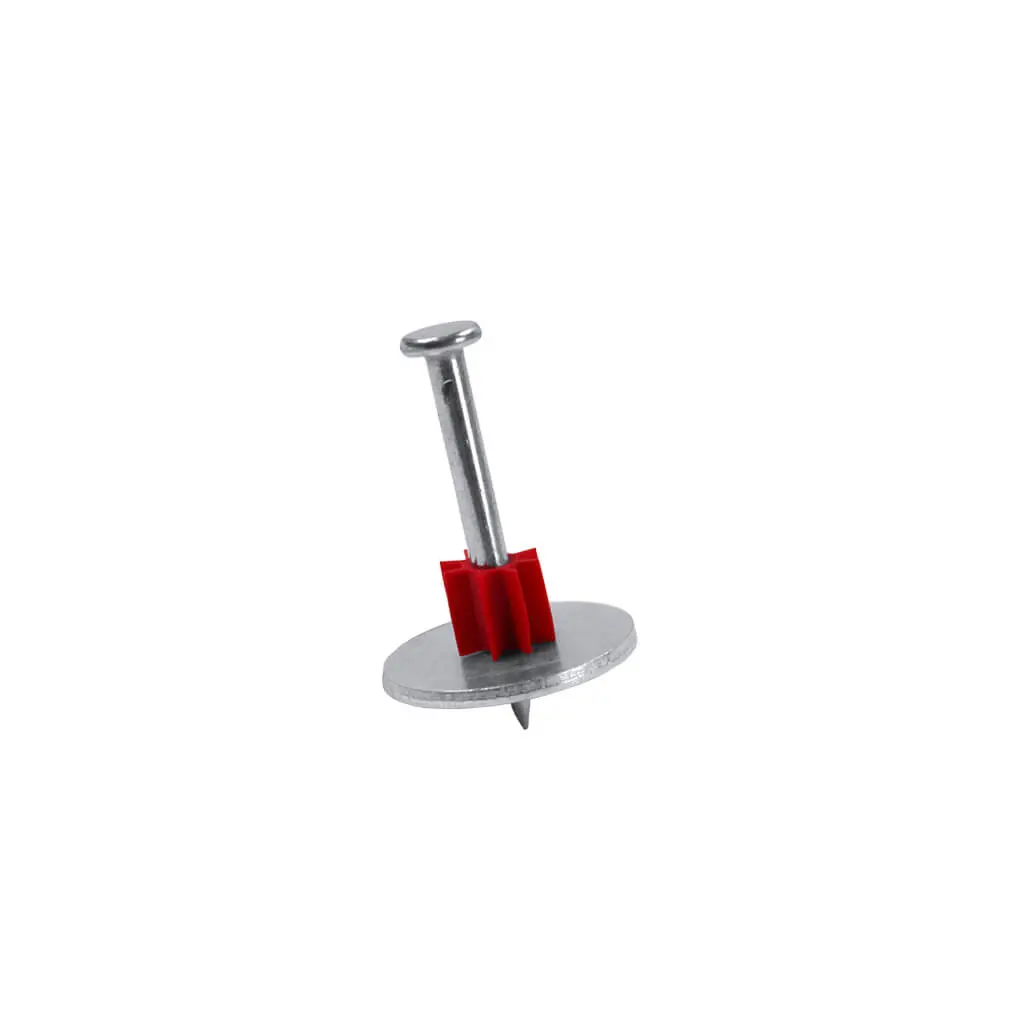 Duradrive 1-1/2 In. X .300 In. Bright Finish Flat Head Fluted Concrete And Steel Drive Pins With 1 In. Washer (100-Pack) 1