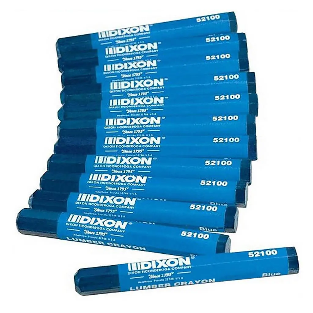 Dixon 52100 4-1/2 In. Wet & Dry Blue Hexagonal Lumber Crayons (12-Pack) 1