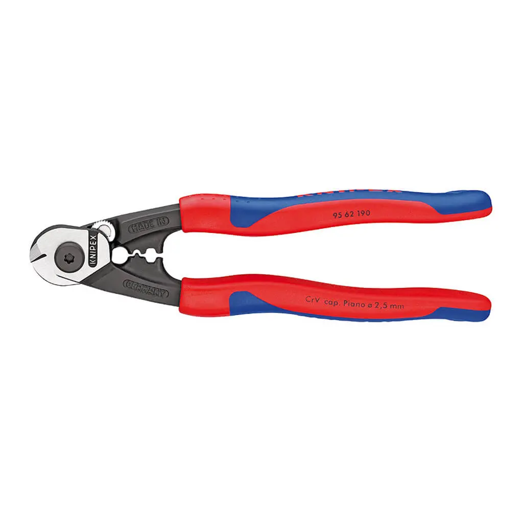 Knipex 95 61 190 Sba 7-1/2 In. Multi-Component Covers Wire Rope Cutting Pliers 1