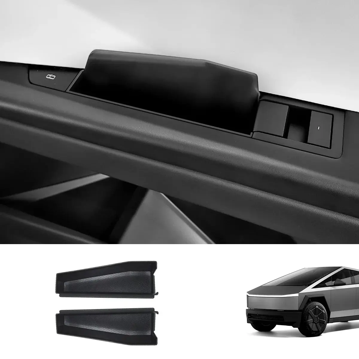 Door Handle Inserts Storage Box (2Pcs) For Tesla Cybertruck 1