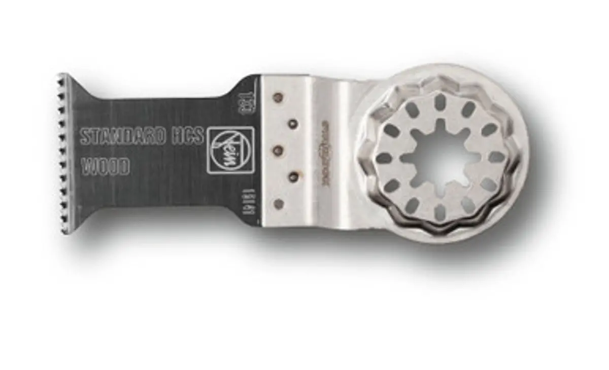 Fein 63502133270 1-3/8 In. X 2 In. Starlock E-Cut Precision Bi-Metal Wood Oscillating Multi-Tool Saw Blade (3-Pack) 1