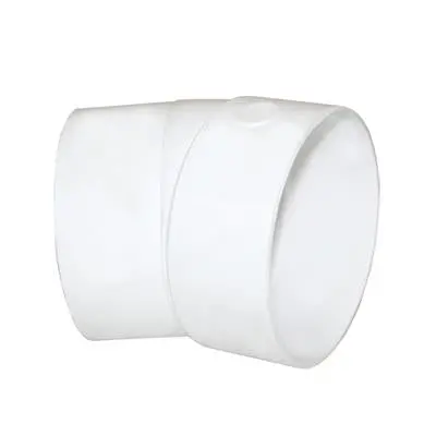 Royal Pipe 4 In. Pvc 22-1/2-Degree Elbow, Spigot X Hub 1