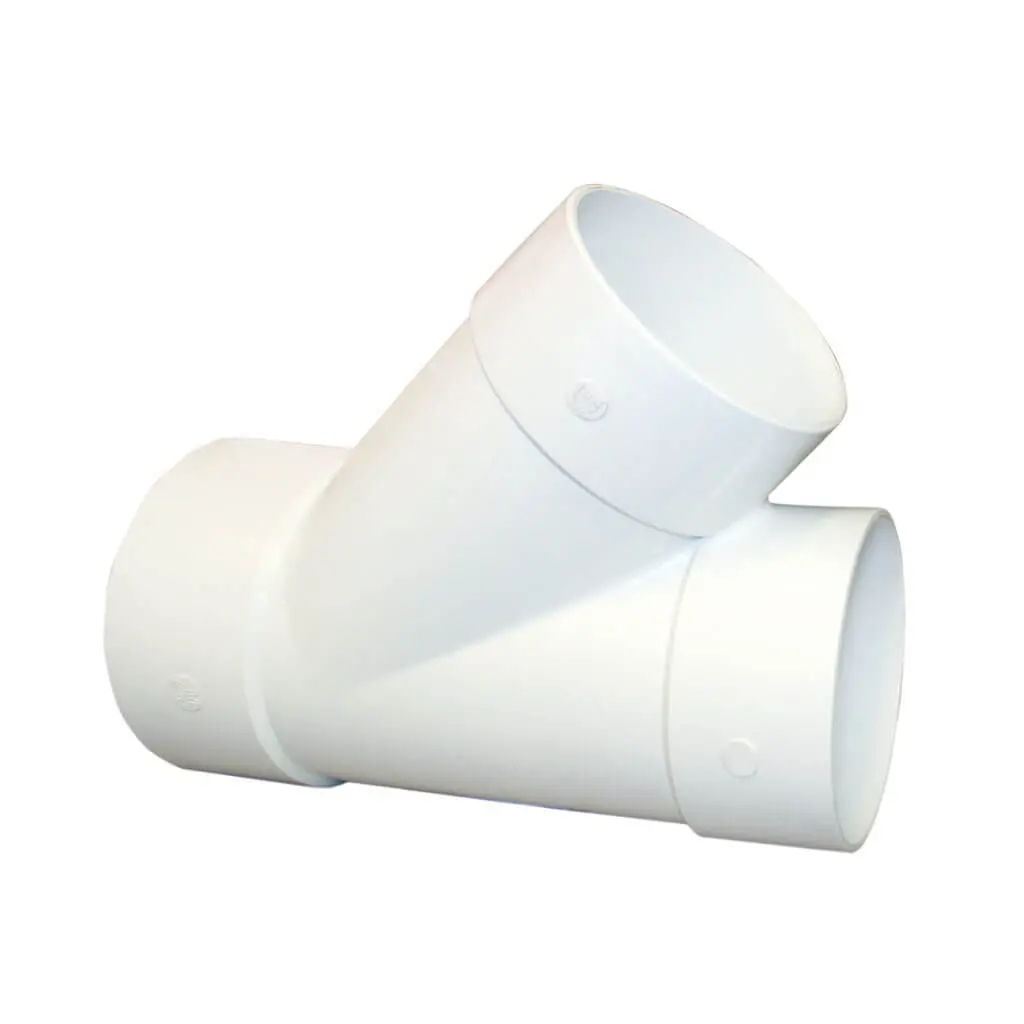 Royal Pipe 6 In. Pvc 45-Degree Wye, Hub X Hub X Hub 1