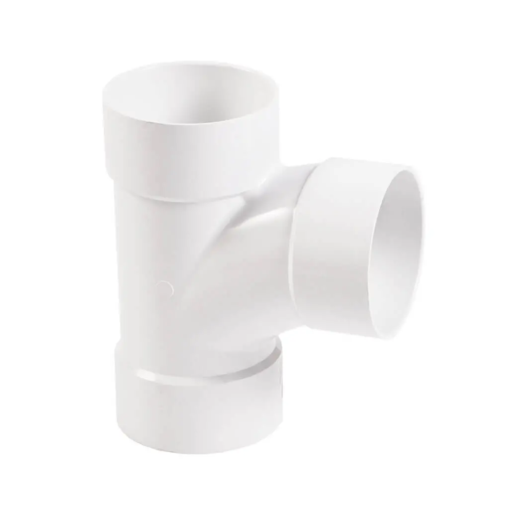 Royal Pipe 4 In. Pvc Sanitary Tee, Hub X Hub X Hub 1