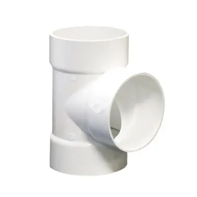 Royal Pipe 4 In. Pvc Straight Tee, Hub X Hub X Hub 1