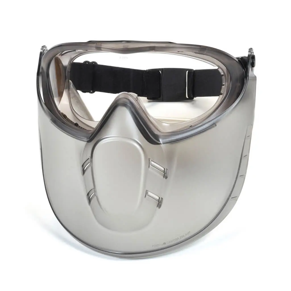 Pyramex Gg504tshield Capstone Shield Clear H2x Anti-Fog Lens Goggles With Impact Protection Face Shield 1