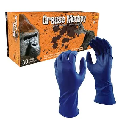 Watson 5553Pf 15-Mil Grease Monkey Disposable Latex Gloves (50-Count) 1