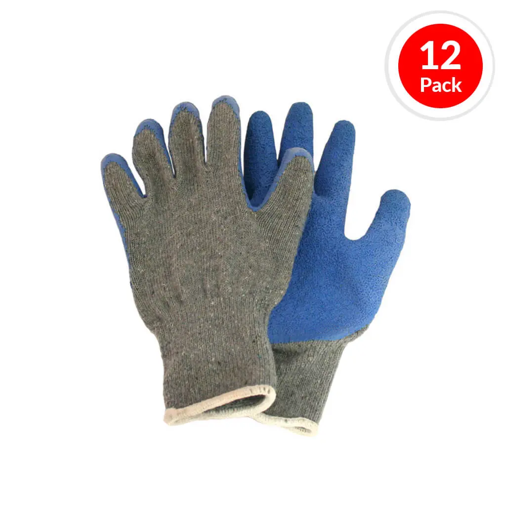 Watson 302 Grey/Blue Junkyard Latex Work Gloves (12-Pairs) 1