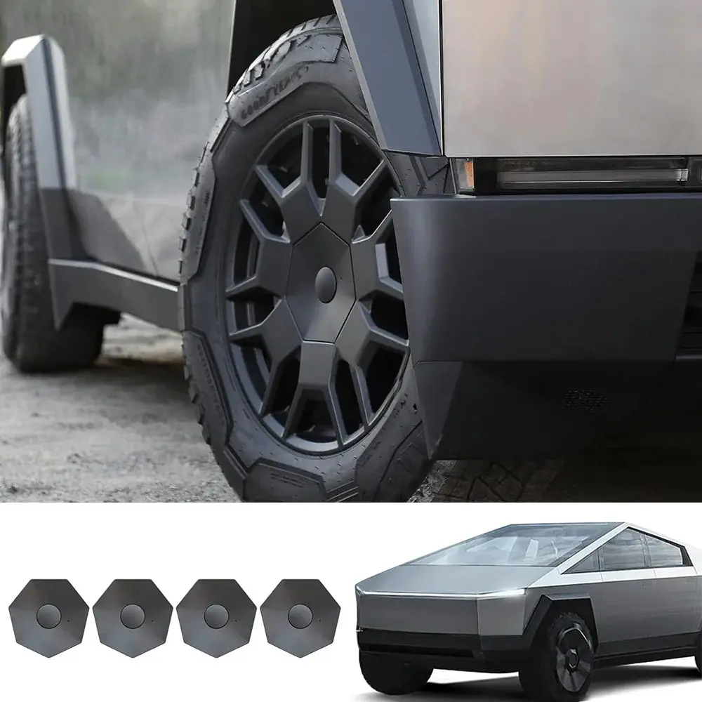 Heptagonal Center Hub Caps Lug Nut Covers For Cybertruck (4 Pcs) 1