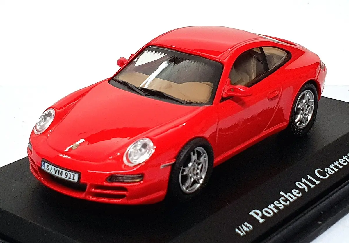 Hongwell 1/43 Scale Diecast Hw911r - Porsche 911 Carrera S - Red 1