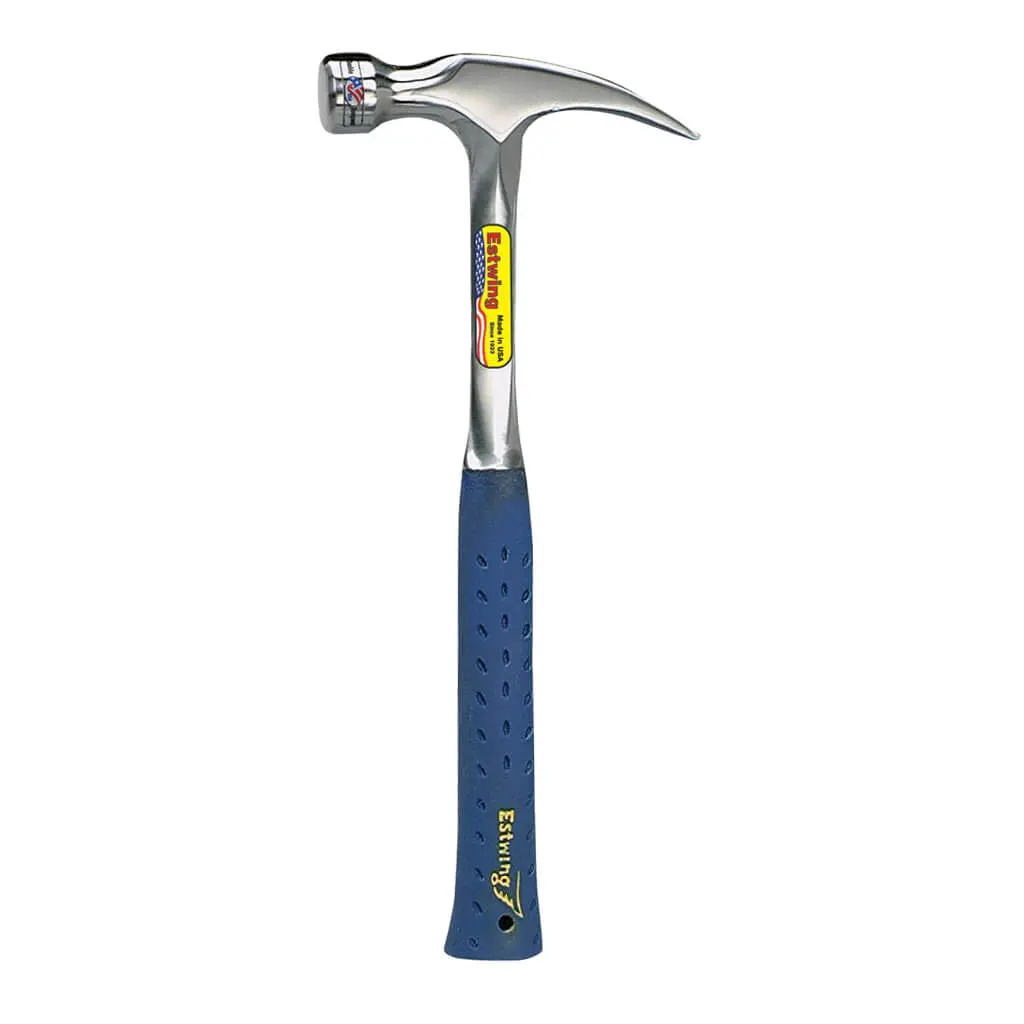 Estwing E3-24S 24 Oz. X 16 In. Smooth Face Blue Shock Reduction Grip Solid Steel Straight Claw Framing Hammer 1