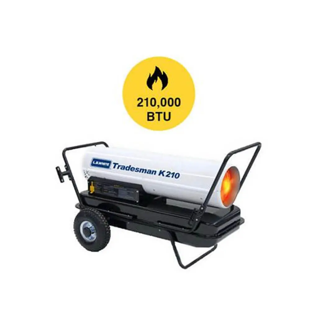 Lb White Tradesman K210 Portable Forced-Air Kerosene Heater 1