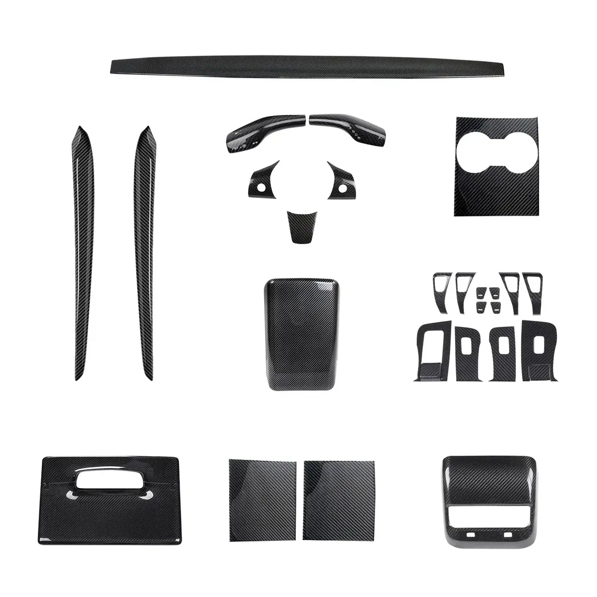 Real Carbon Fiber Interior Mods Wrap Kit For Tesla Model 3 / Y 4